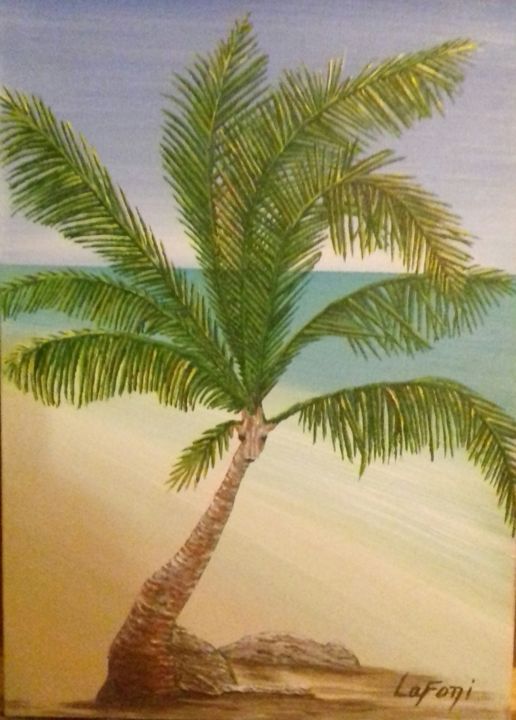 Malerei mit dem Titel "Le palmirafe" von Lafoni, Original-Kunstwerk, Acryl