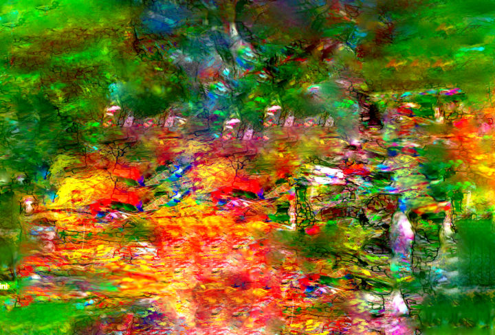 Digital Arts titled "The strange chao.jp…" by Christelle Marini, Original Artwork, Digital Painting