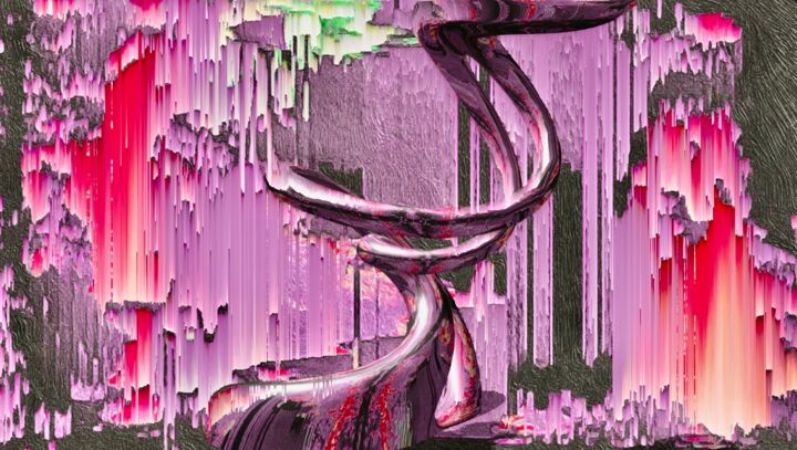 Arte digitale intitolato "Élévation en tourbi…" da Christelle Marini, Opera d'arte originale, Lavoro digitale 2D