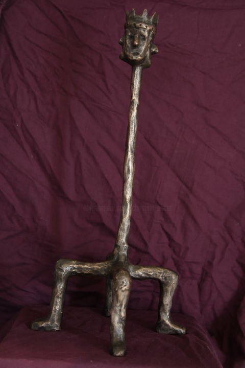 Sculpture titled "Le roi" by Christian Bader, Original Artwork, Bronze