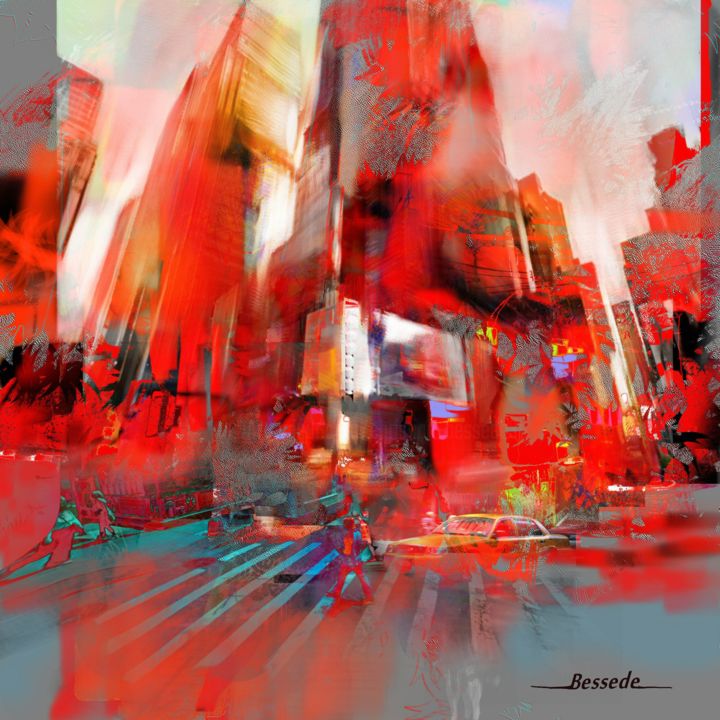 Digital Arts titled "new-york" by Christian Bessede, Original Artwork, Digital Painting