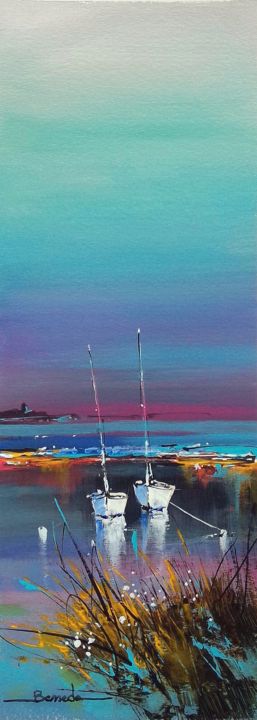 Painting titled "Cap au sud" by Christian Bessede, Original Artwork, Acrylic