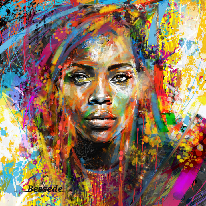 Painting titled "Africa 2" by Christian Bessede, Original Artwork, Digital Photography