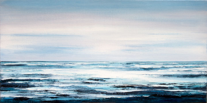 Painting titled "Horizon" by Christian Biard, Original Artwork, Oil