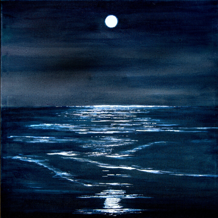 Peinture intitulée "lumières sur la mer" par Christian Biard, Œuvre d'art originale, Huile