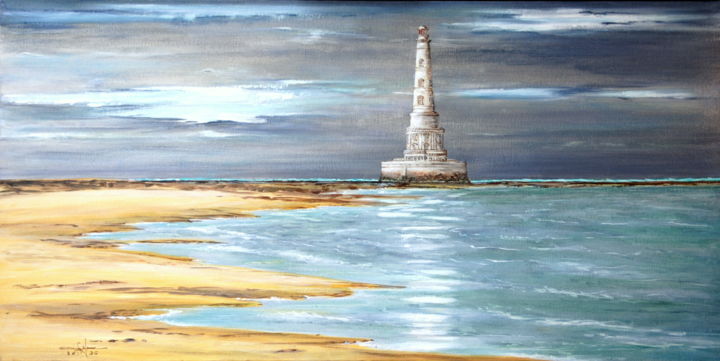 Painting titled "Phare de Cordouan -…" by Christian Biard, Original Artwork, Oil