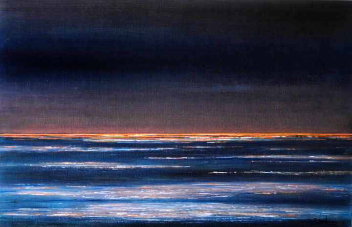 Peinture intitulée "Ombres et lumières…" par Christian Biard, Œuvre d'art originale, Huile