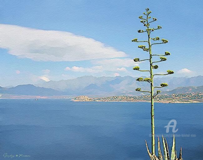Painting titled "Corsica" by Christian Boulad (Xian), Original Artwork, Oil