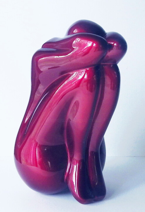 Скульптура под названием "Repli Sur Soi" - Christian Choquet, Подлинное произведение искусства, Смола