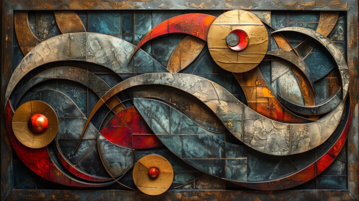 Arts numériques intitulée "Mechanical Reverie…" par Christian Debien, Œuvre d'art originale, Huile