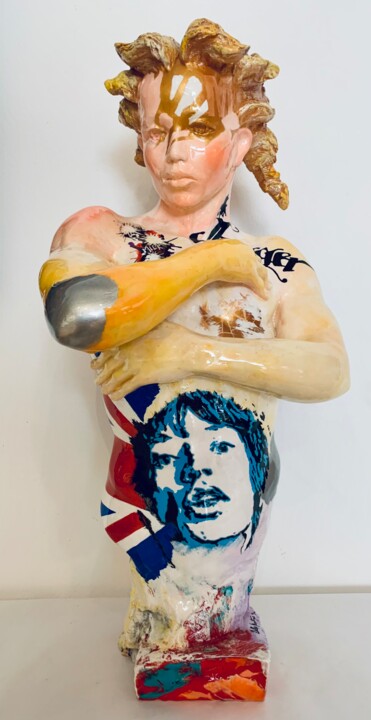 Sculpture titled "Jagger" by Christian Della Giustina, Original Artwork, Ceramics