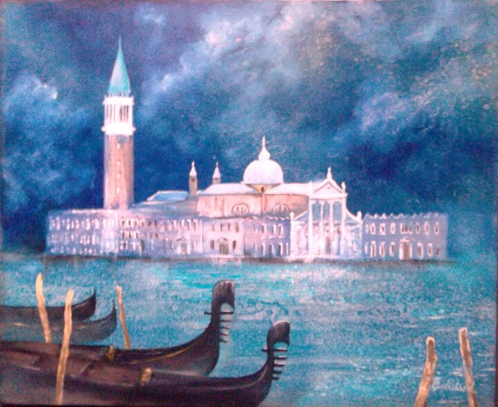 Schilderij getiteld "Venise" door Christian Eprinchard, Origineel Kunstwerk, Olie
