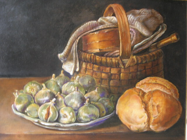 Pittura intitolato "Les figues  de Méle…" da Christian Eprinchard, Opera d'arte originale, Olio