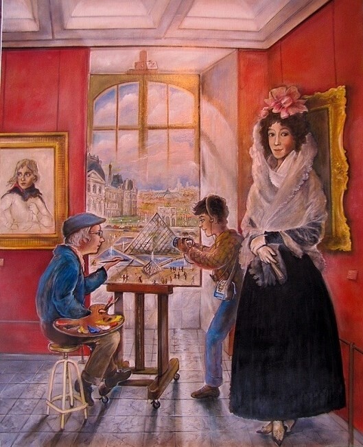 Painting titled "Marquise de la Sola…" by Christian Eprinchard, Original Artwork, Oil