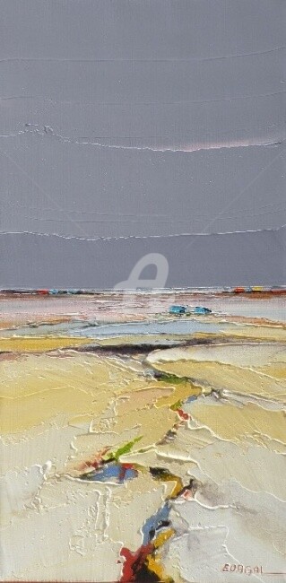 Painting titled "maree basse" by Christian Eurgal, Original Artwork