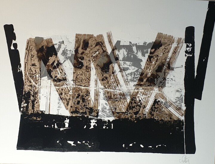 Картина под названием "7T-B" - Christian Feltin, Подлинное произведение искусства, Акрил Установлен на Деревянная рама для н…