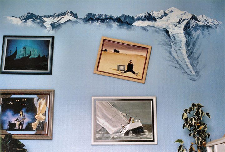Pittura intitolato "Alpine walls (part…" da Christian Girault, Opera d'arte originale, Acrilico