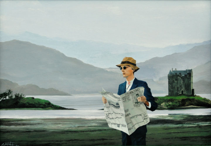 제목이 "The times of Scotla…"인 미술작품 Christian Girault로, 원작, 기름 판지에 장착됨