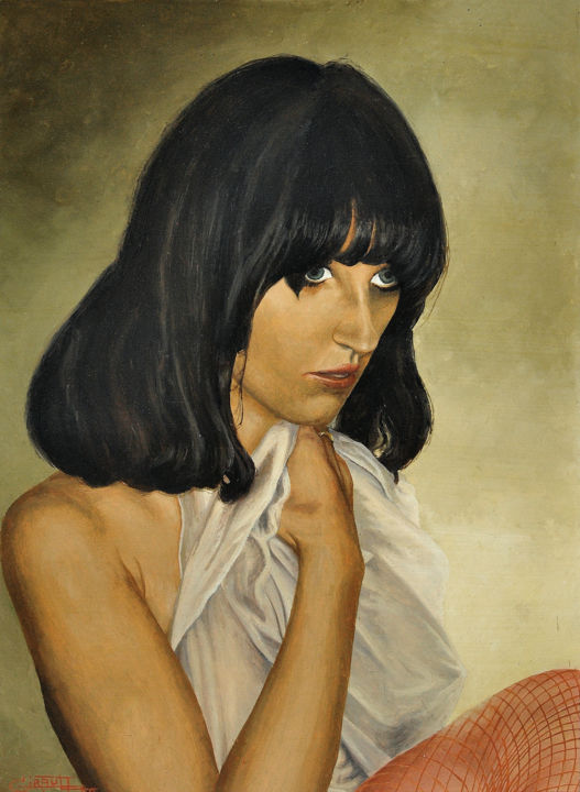 Malerei mit dem Titel "Suspicion" von Christian Girault, Original-Kunstwerk, Öl