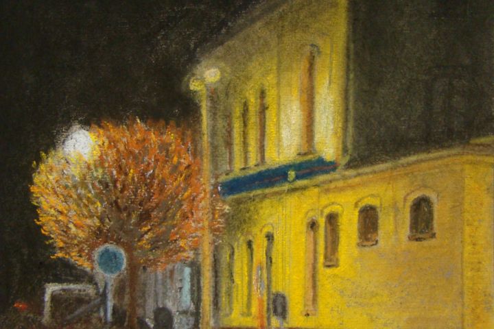 Painting titled "gare.jpg" by Christian Marchand, Original Artwork