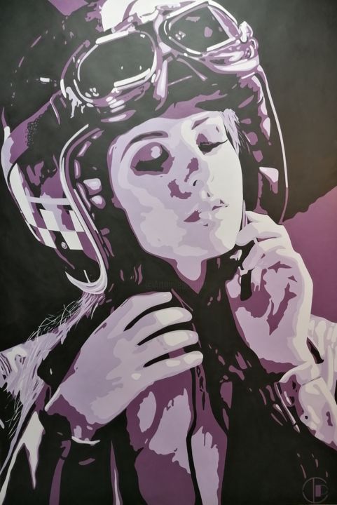 Malarstwo zatytułowany „"Rider's Spirit"” autorstwa L'Atelier S'Affiche, Oryginalna praca, Akryl