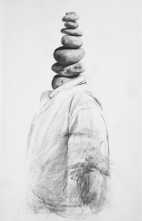 Drawing titled "Cairns_1" by Christian Parent, Original Artwork, Graphite