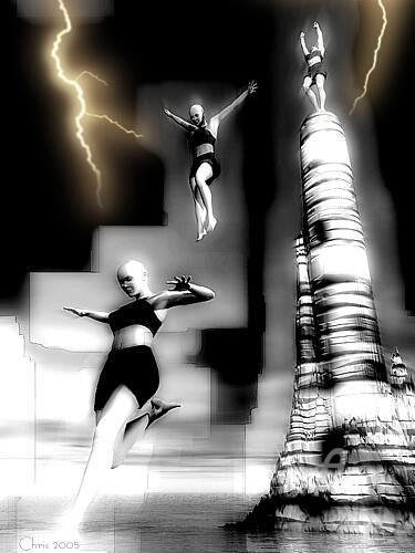Digital Arts titled "Le saut" by Christian Pavet, Original Artwork