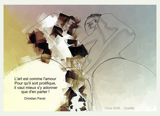 Grafika cyfrowa / sztuka generowana cyfrowo zatytułowany „Dualité” autorstwa Christian Pavet, Oryginalna praca