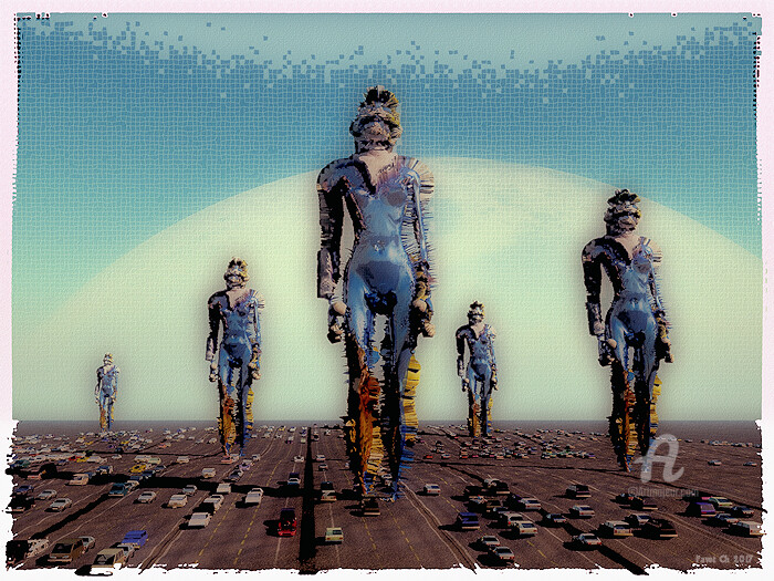 Arts numériques intitulée "Geant 2" par Christian Pavet, Œuvre d'art originale