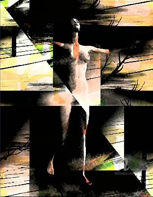 Arts numériques intitulée "Crucifixion" par Christian Pavet, Œuvre d'art originale