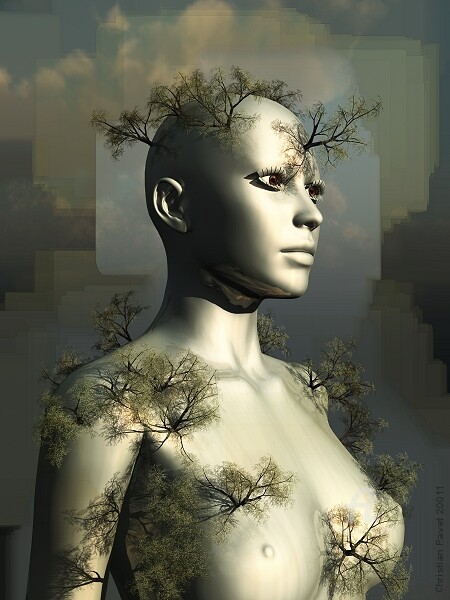 Arte digitale intitolato "nature-addiction" da Christian Pavet, Opera d'arte originale