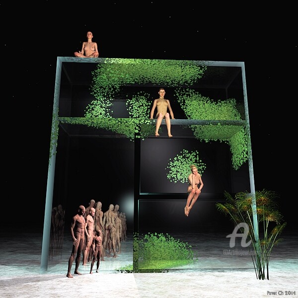 Arts numériques intitulée "Le Bordel" par Christian Pavet, Œuvre d'art originale, Modélisation 3D