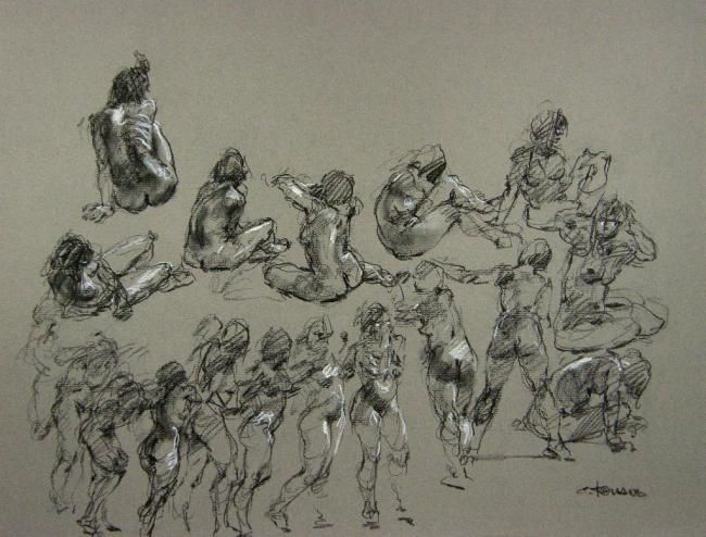 Dibujo titulada "croquis mai 2012 2" por Christian Rolland, Obra de arte original, Otro