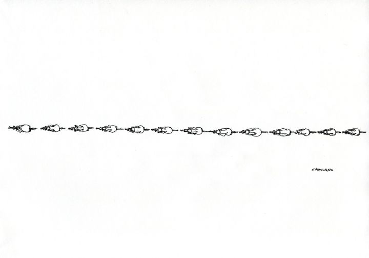 Disegno intitolato "velo-2.jpg" da Christian Rolland, Opera d'arte originale, Altro