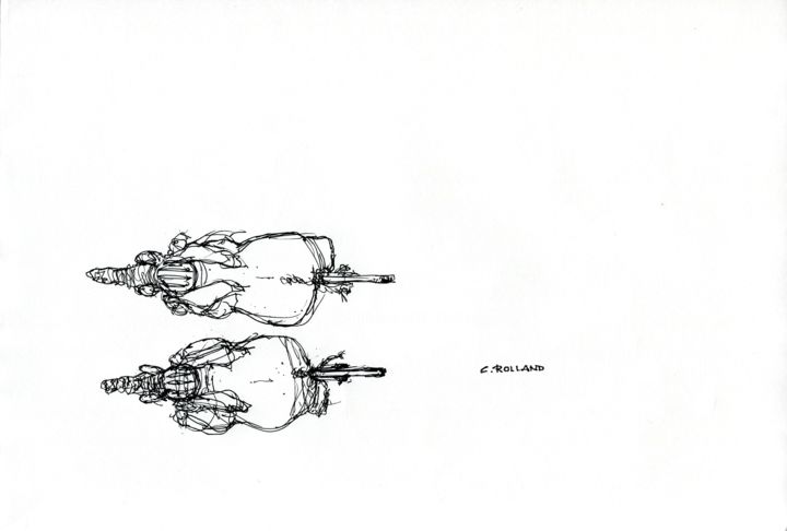 Drawing titled "velo-10.jpg" by Christian Rolland, Original Artwork, Other