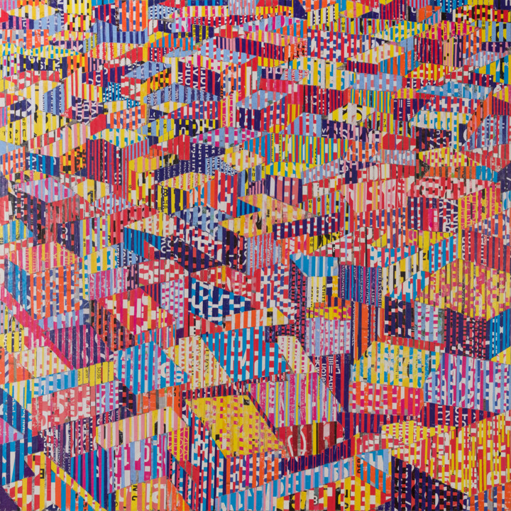 Collages intitulée "city 10" par Christian Schanze, Œuvre d'art originale, Collages Monté sur Panneau de bois