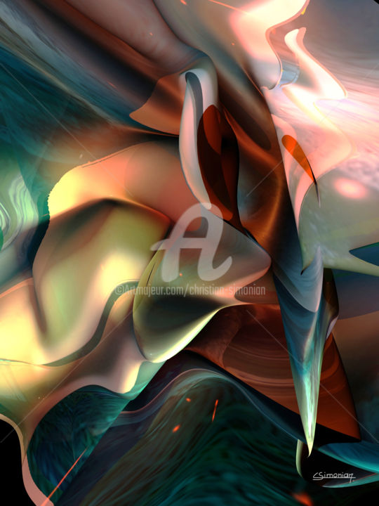 Digital Arts titled "Jérome Bosch atmosp…" by Christian Simonian, Original Artwork, Digital Painting
