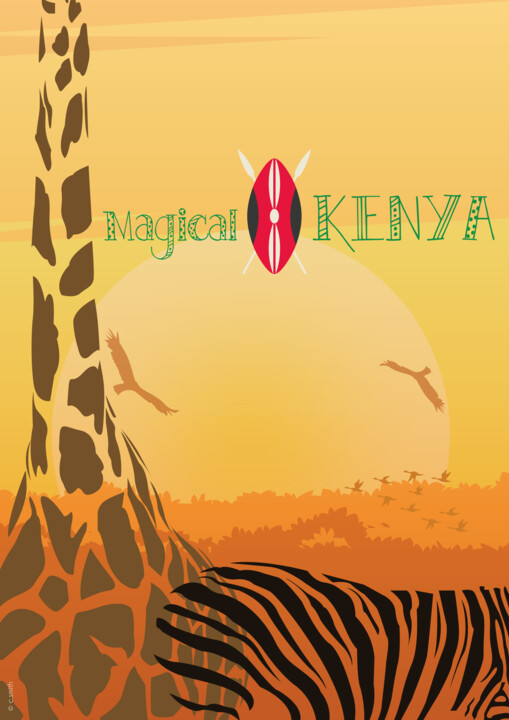 Arte digital titulada "Kenya" por Christian Smith, Obra de arte original, Trabajo Digital 2D