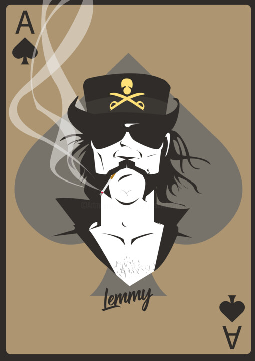 「Lemmy」というタイトルのデジタルアーツ Christian Smithによって, オリジナルのアートワーク, 2Dデジタルワーク