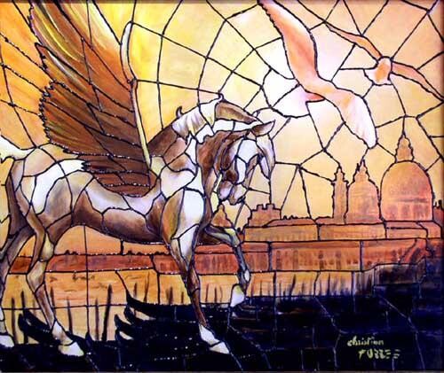 Painting titled "Pegasus" by Christian Torres, Original Artwork, Other