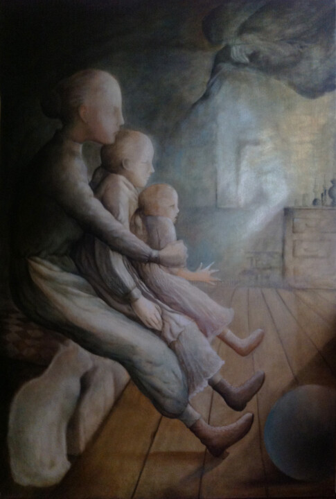绘画 标题为“Les poupées russes” 由Christiana Visentin Gajoni, 原创艺术品, 油