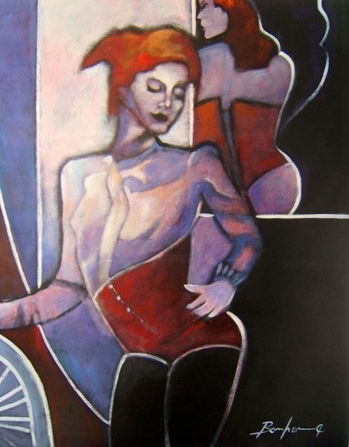 Peinture intitulée "Di moi mon beau mir…" par Christian Bonhomme, Œuvre d'art originale,