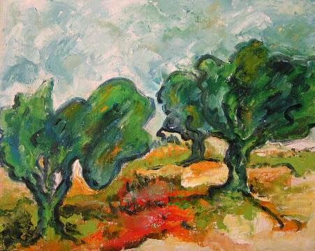 Malarstwo zatytułowany „Les trois arbres” autorstwa Christiane Casanova, Oryginalna praca