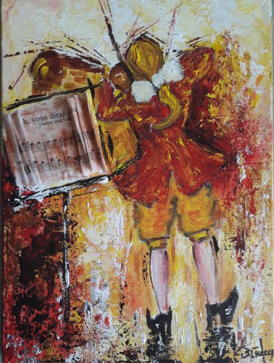 Painting titled "Ah vous dirai-je Ma…" by Christiane Guerry, Original Artwork, Acrylic