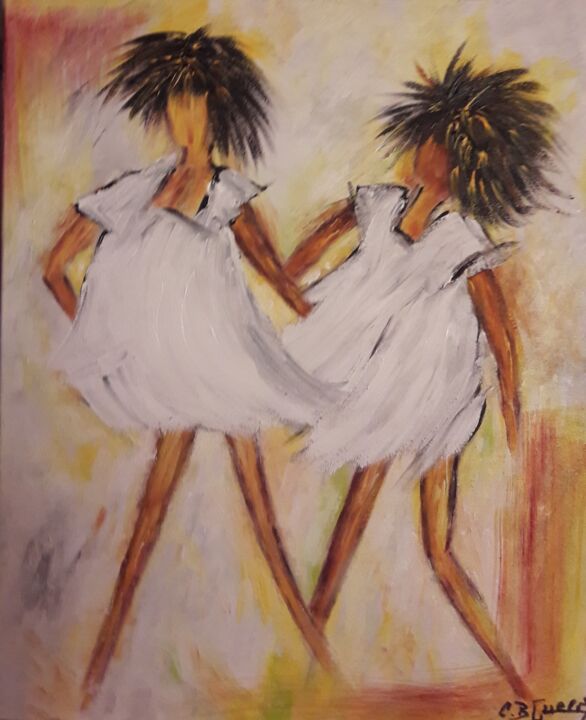 Painting titled "C'ETAIT HIER" by Christiane Guerry, Original Artwork, Acrylic