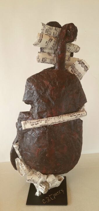 Sculpture intitulée "UNIS DANS LA MUSIQUE" par Christiane Guerry, Œuvre d'art originale, Plâtre