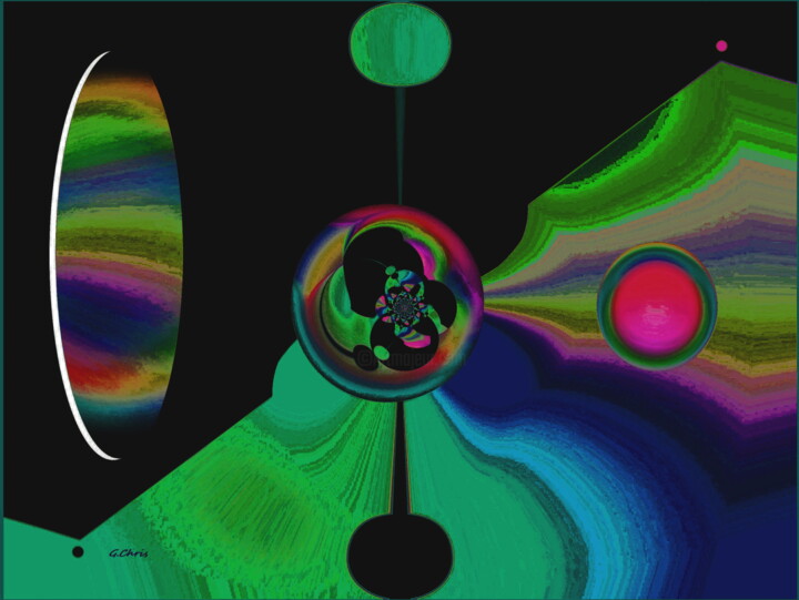 Arts numériques intitulée "CG724" par Christiane Guilleminot, Œuvre d'art originale, Peinture numérique