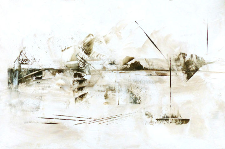 Malerei mit dem Titel "Landscape in motion" von Ch.Art, Original-Kunstwerk, Acryl