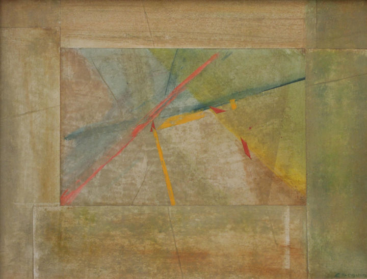 Collages intitulée "Convergence." par Christiane Seguin, Œuvre d'art originale, Collages Monté sur Panneau de bois