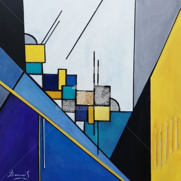 Peinture intitulée "Porte entrouverte" par Christiane Bernais, Œuvre d'art originale, Acrylique